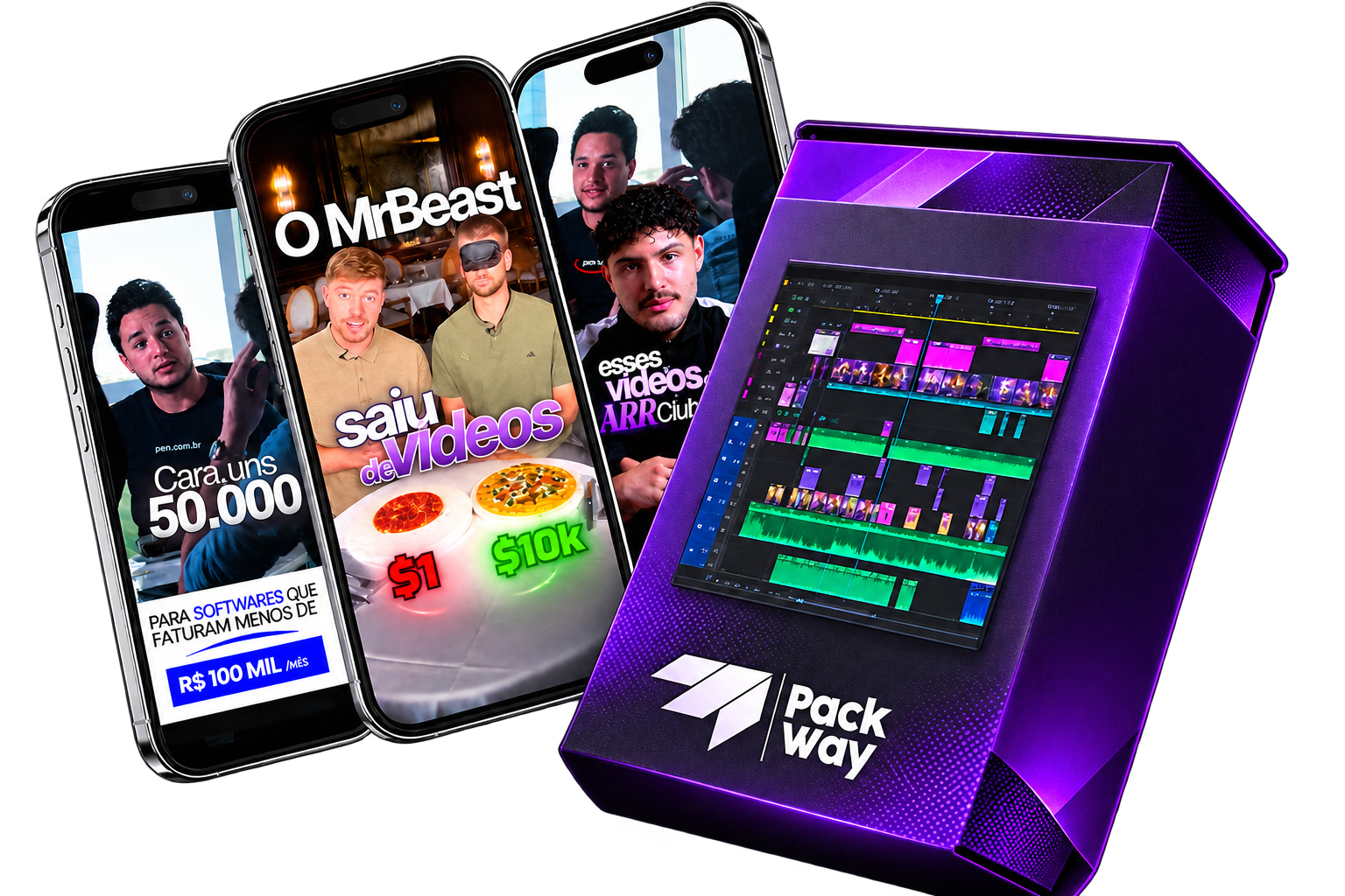 Pack Way Platinum — celulares com edições e caixa do pack